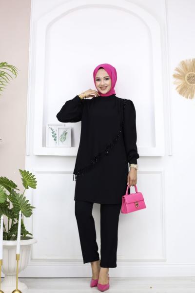 Çapraz kristal takım Siyah