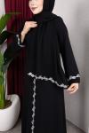 DESENLİ ABAYA Siyah