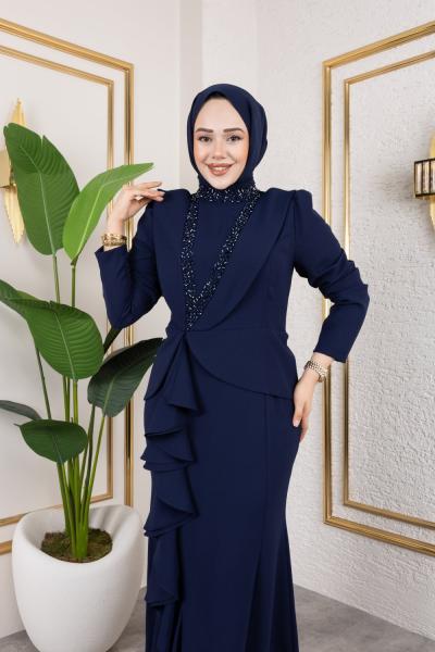 efsa Voranlı taş abiye Lacivert