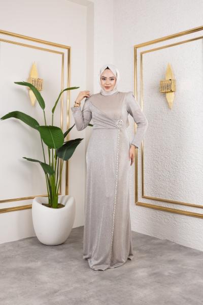 Pırıltı Abiye Bej