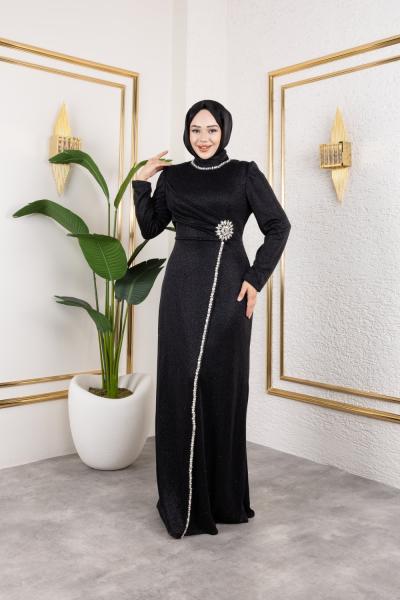 Pırıltı Abiye Siyah