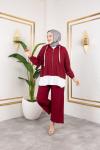 Spor ikili takım Bordo